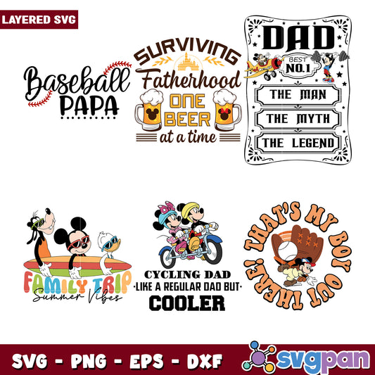 Disney Dad SVG Bundle Fathers Day