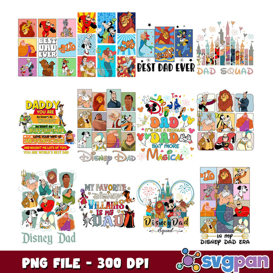 Disney Dad SVG Bundle PNG Files 300 DPI