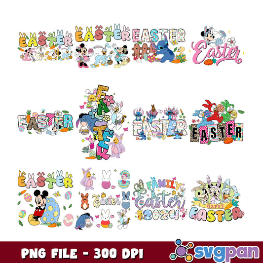 Disney Easter Bundle PNG 300 DPI Designs