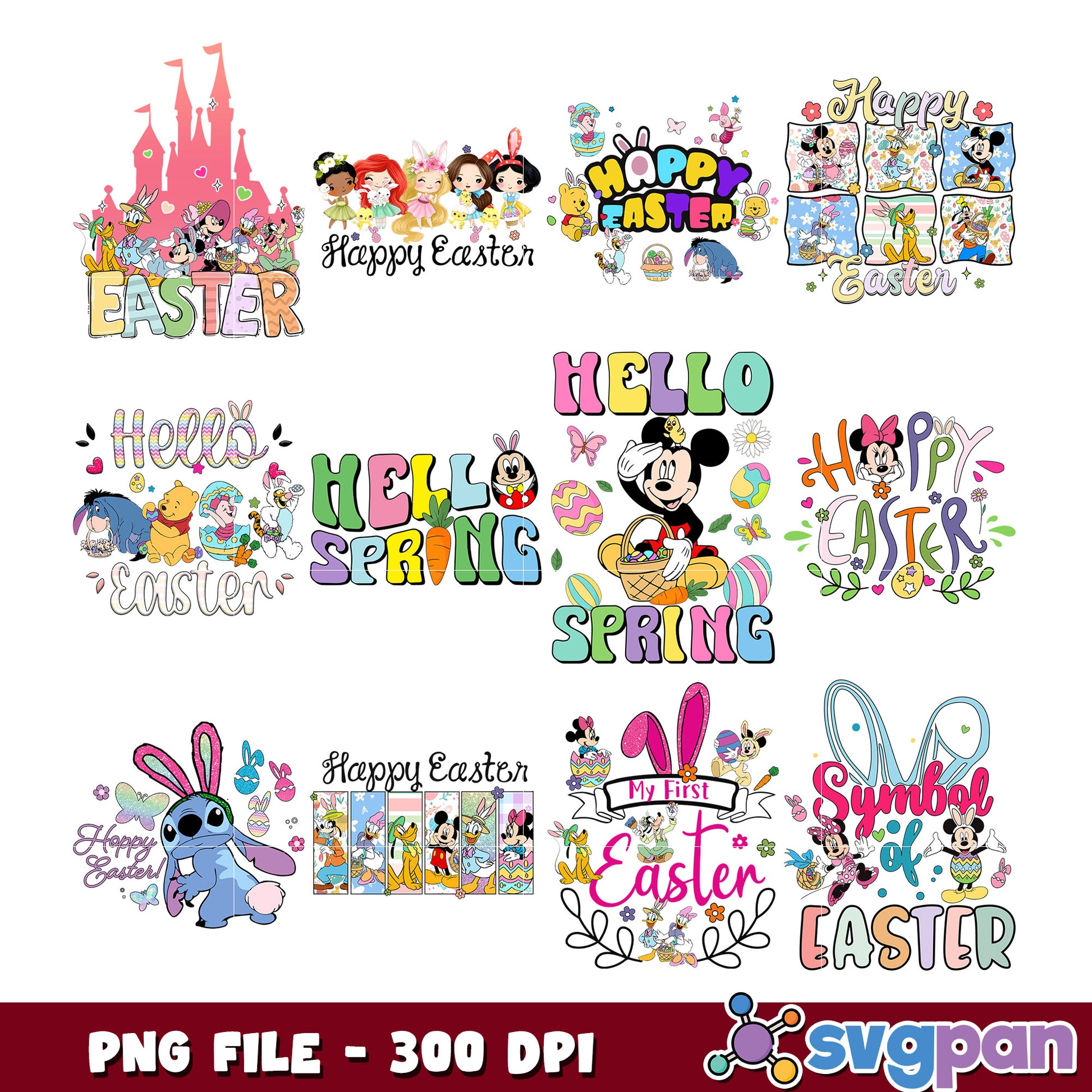 Disney Easter PNG Bundle 300 DPI