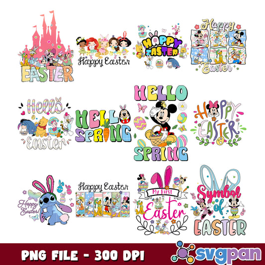 Disney Easter PNG Bundle 300 DPI
