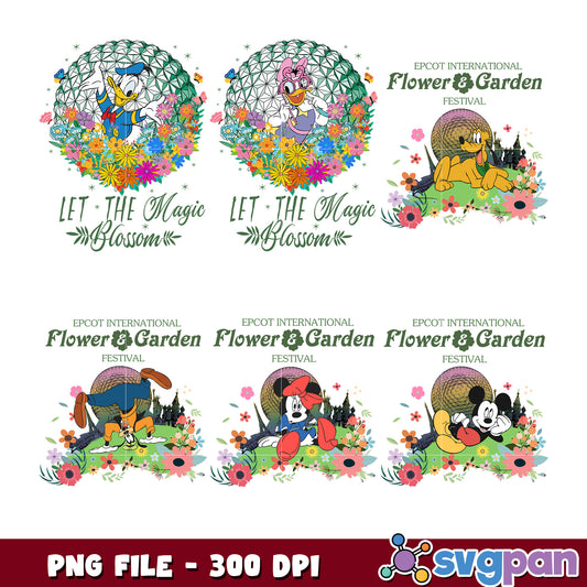 Disney Epcot Flower Garden Bundle PNG