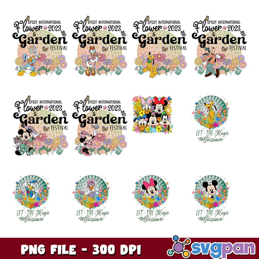 Disney Epcot Flower Garden Festival PNG Bundle