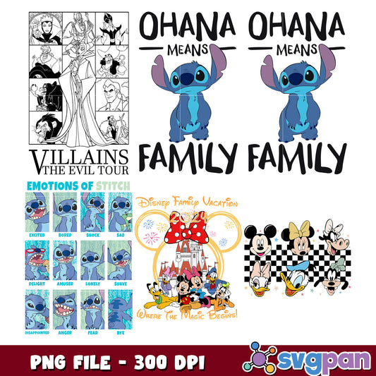 Disney Family Bundle PNG 300DPI