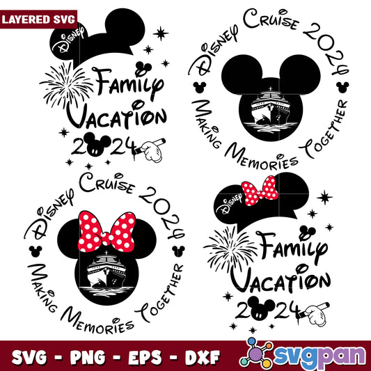Disney Family Cruise 2024 SVG Bundle