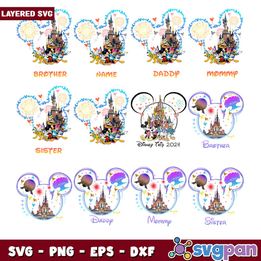 Disney Family SVG Bundle Mickey Ears Design