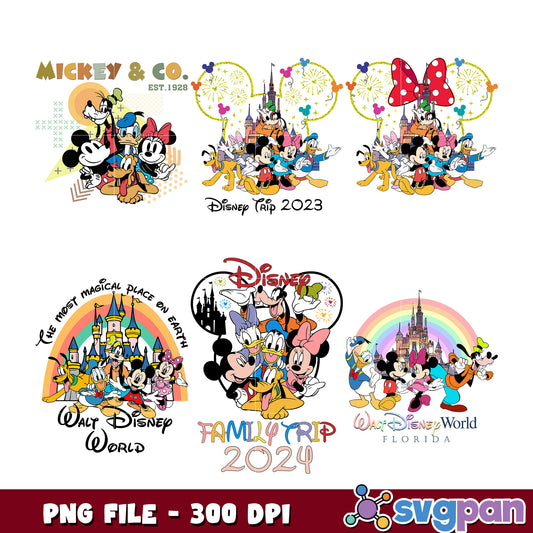 Disney Family Trip Bundle PNG 2023 2024