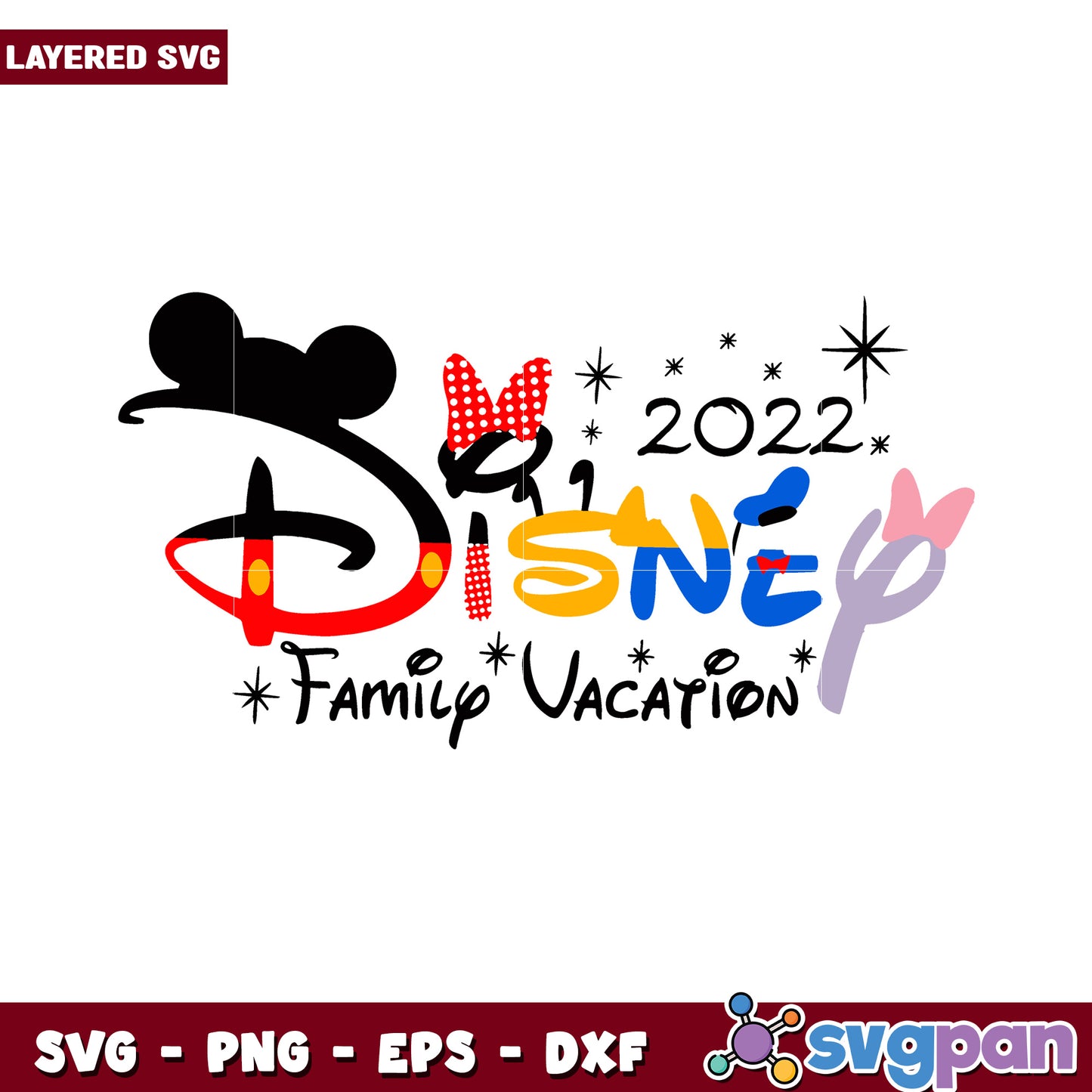 Disney Family Vacation 2022 SVG Design for Custom Projects, Perfect for Crafting and Celebrations