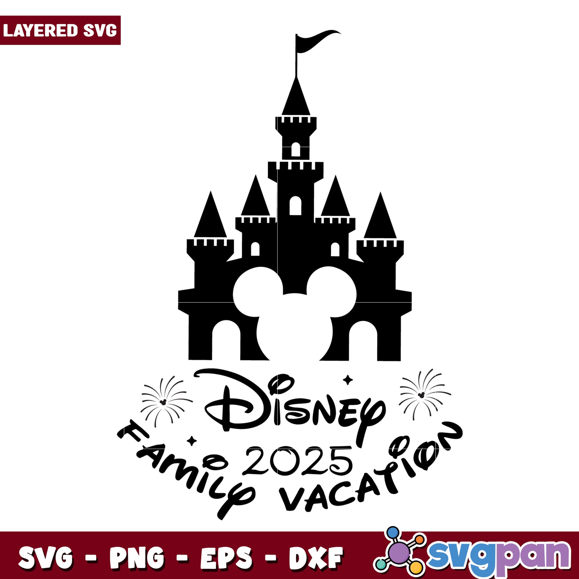 Disney Family Vacation 2025 SVG Graphic for Memories