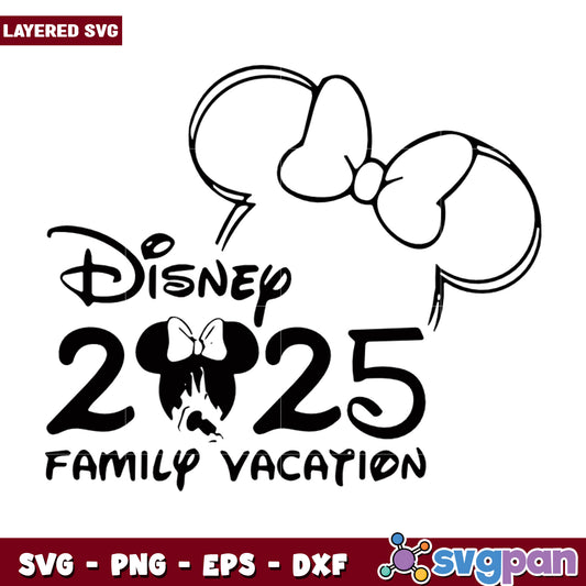 Disney Family Vacation 2025 SVG Icon for Fun Memories