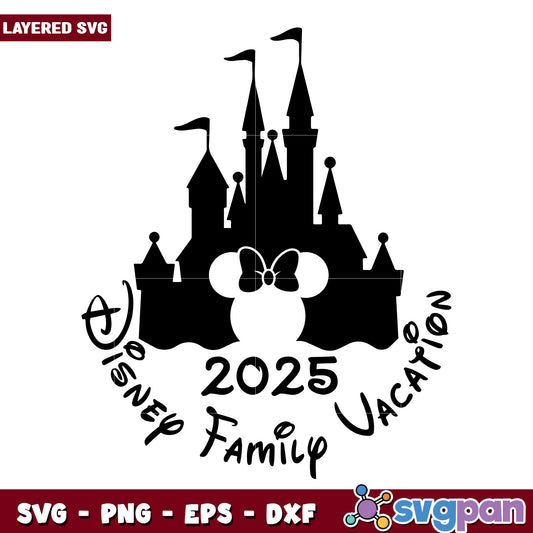 Disney Family Vacation 2025 SVG Magical Castle Design