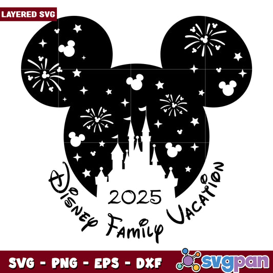 Disney Family Vacation 2025 SVG Mickey Mouse Design