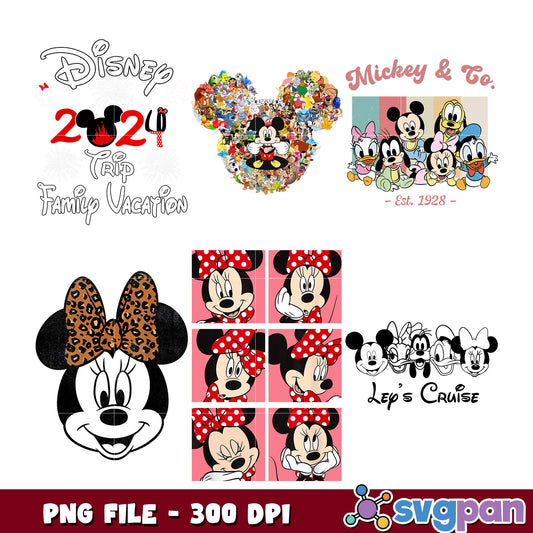 Disney Family Vacation PNG Bundle 300 DPI