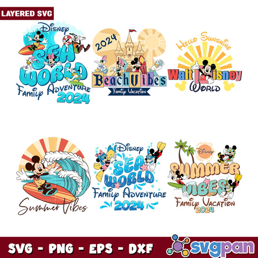 Disney Family Vacation SVG Bundle for 2024 Fun