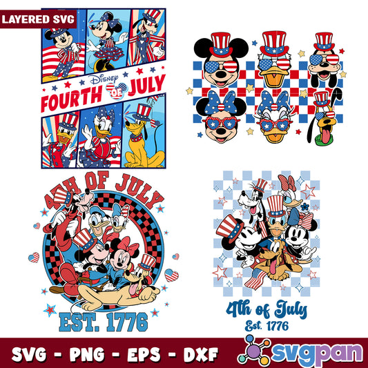 Disney Fourth of July SVG Bundle