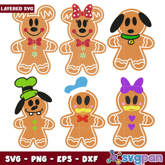 Disney Gingerbread SVG Bundle