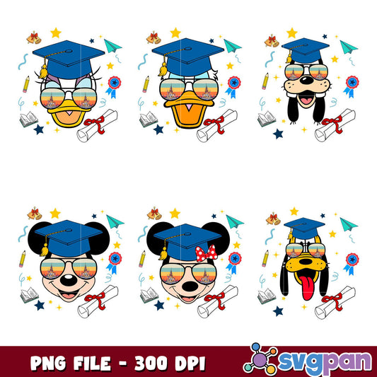 Disney Graduation PNG Bundle - 300 DPI