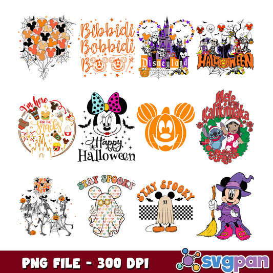 Disney Halloween Bundle PNG Designs for Crafts