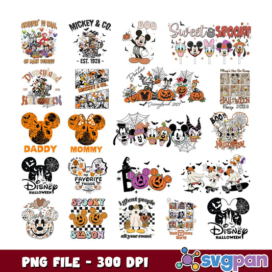 Disney Halloween Bundle PNG Fun and Spooky Designs