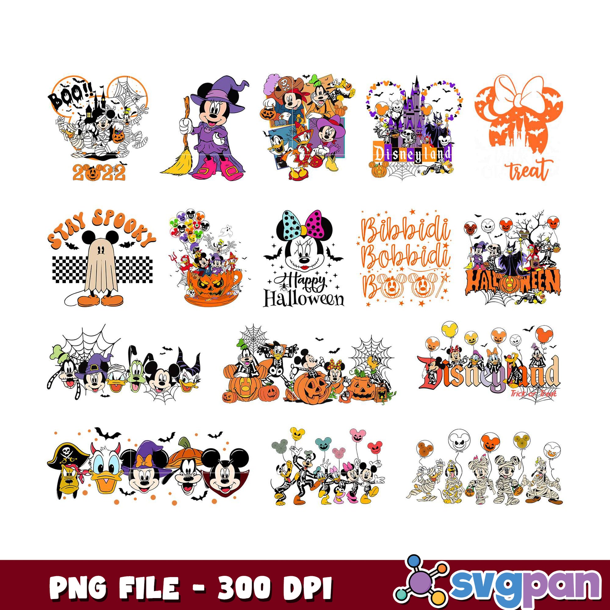 Disney Halloween Bundle PNG for Creative Projects