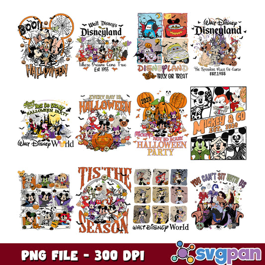 Disney Halloween Bundle PNG for Festive Designs
