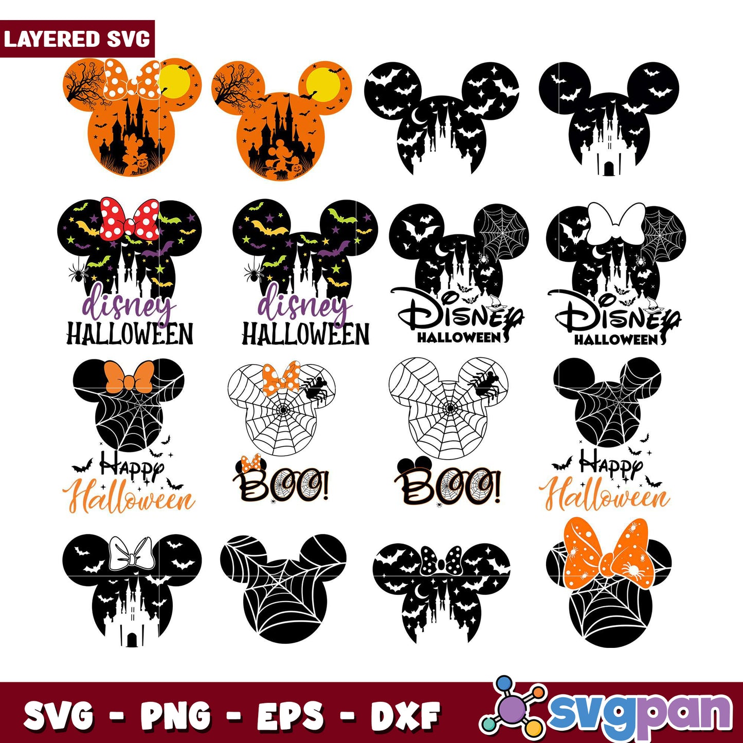 Disney Halloween Bundle SVG for Creative Projects