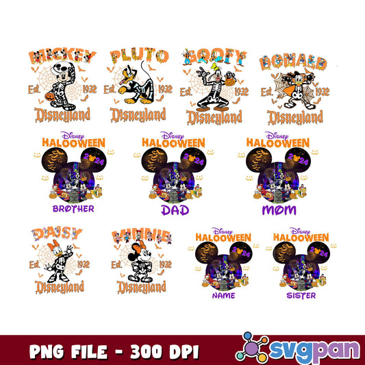 Disney Halloween Family Bundle PNG 300 DPI
