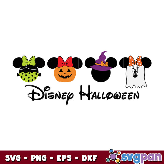 Disney Halloween Minnie Frankenstein Pumpkin Ghost svg