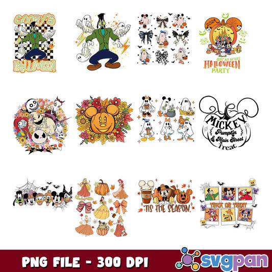 Disney Halloween PNG Bundle - 300 DPI