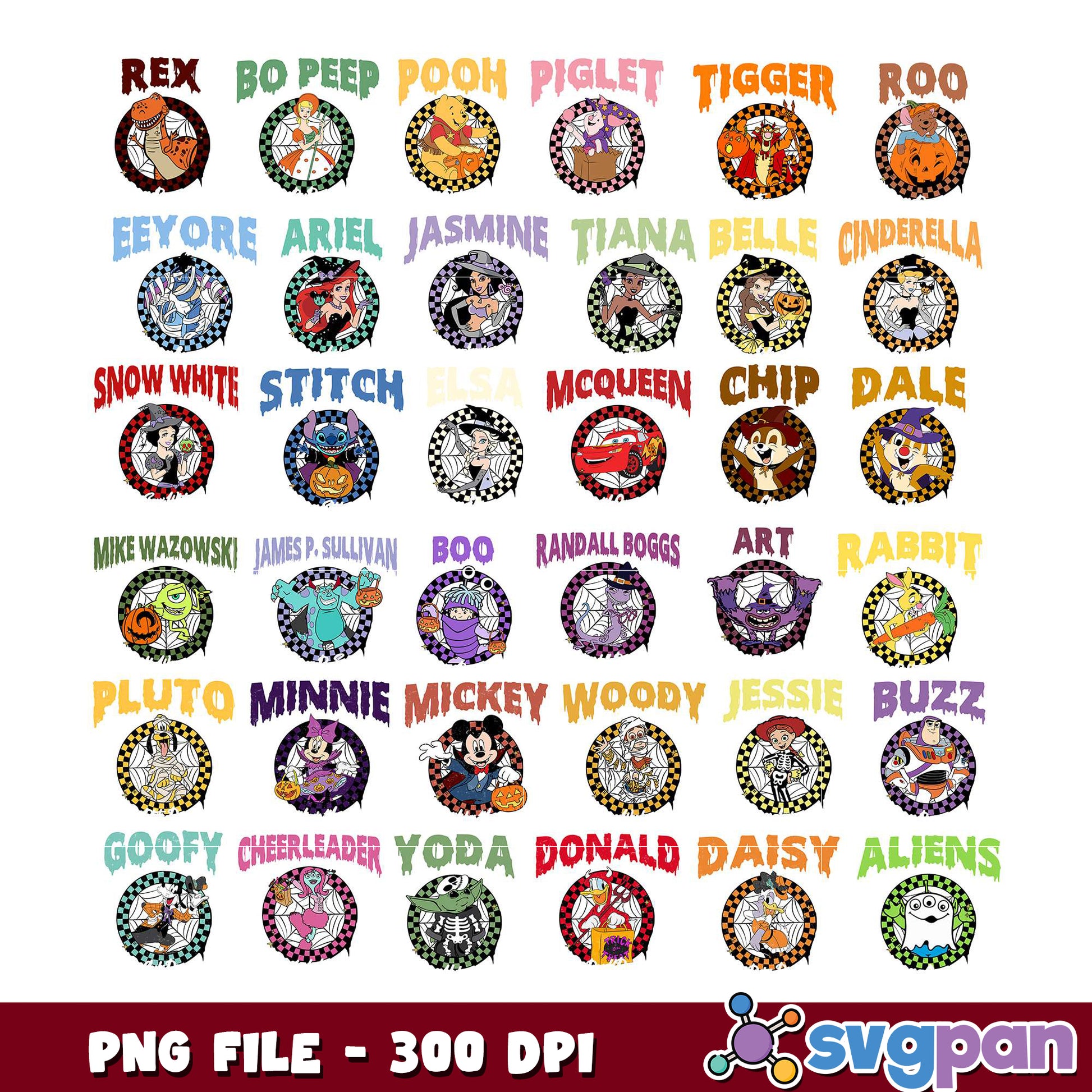 Disney Halloween PNG Bundle 300 DPI