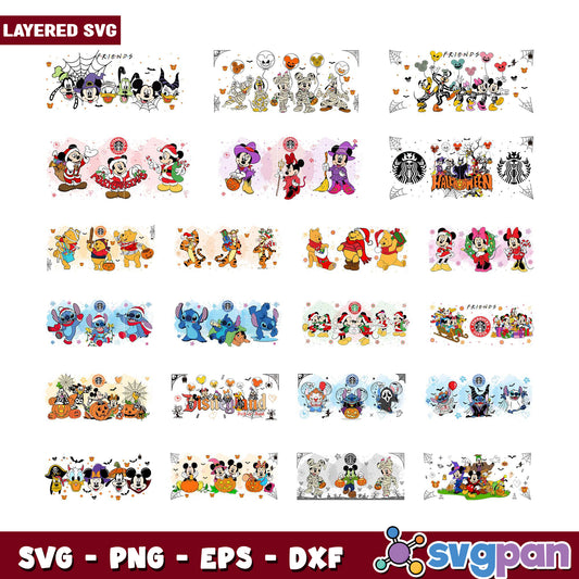 Disney Halloween & Christmas SVG Bundle