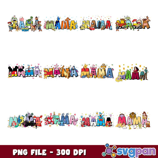 Disney Mama Bundle PNG 300 DPI