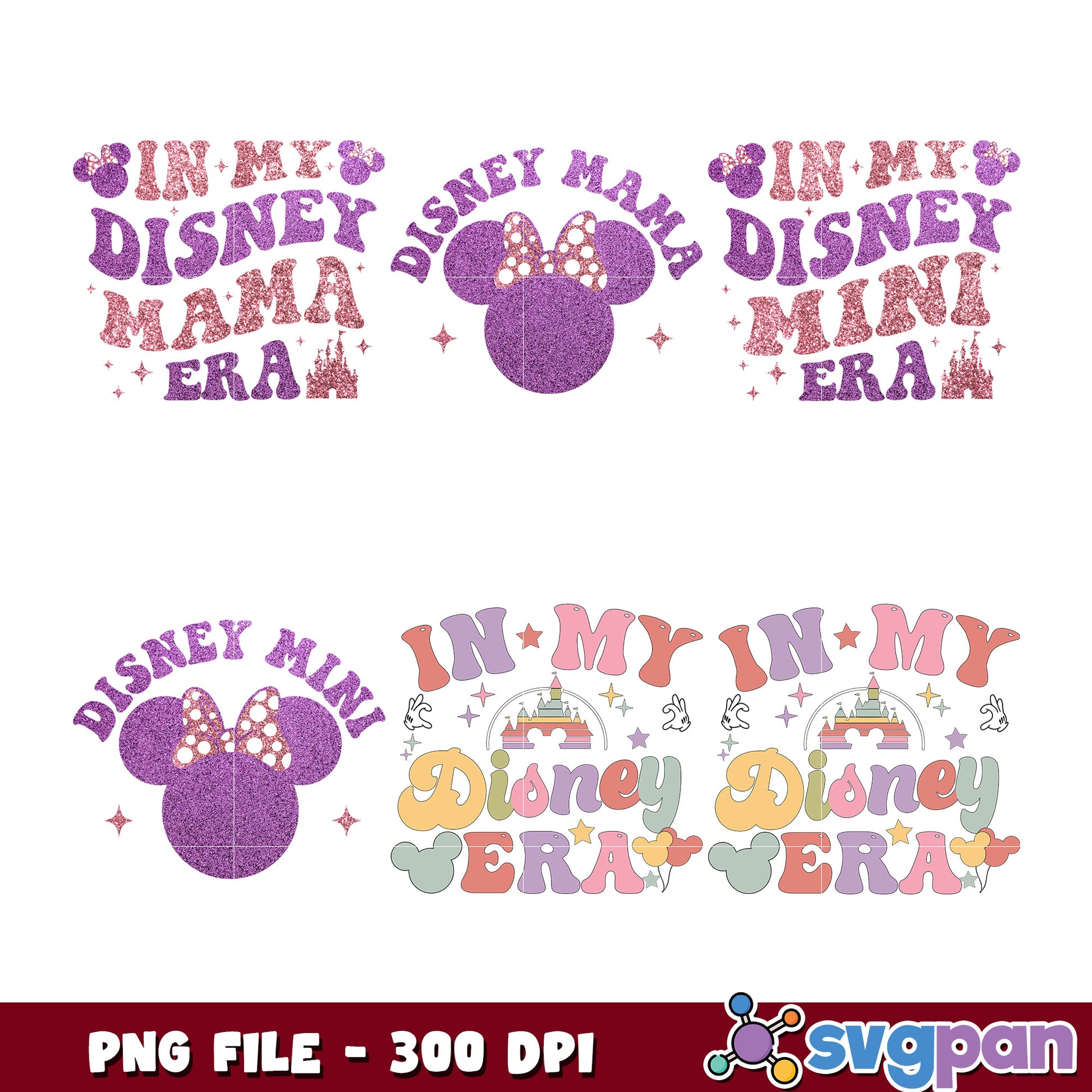 Disney Mama Mini Era PNG Bundle