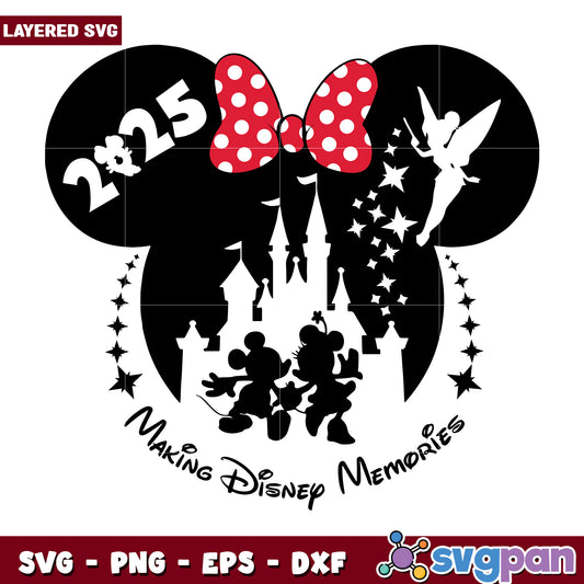 Disney Memories 2025 SVG with Castle and Characters Design