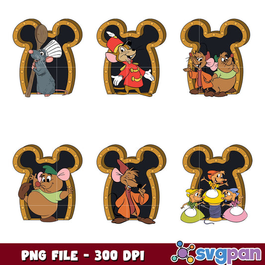 Disney Mice PNG Bundle - 300 DPI