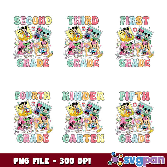 Disney Mickey Mouse Grade School PNG Bundle
