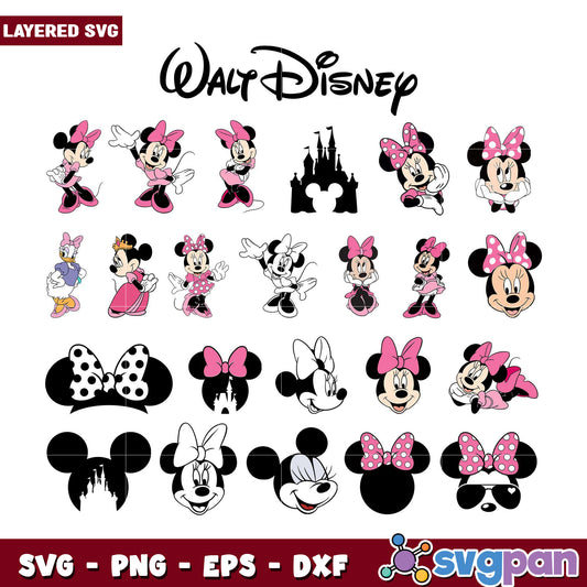 Disney Minnie Mouse SVG Bundle for Crafts Design