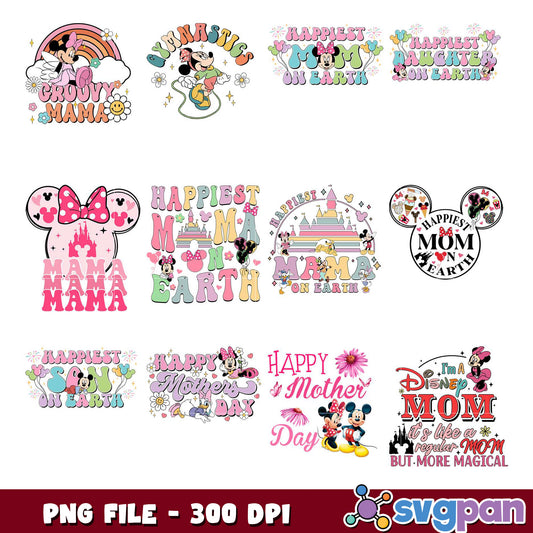 Disney Mom PNG Bundle 300 DPI Designs