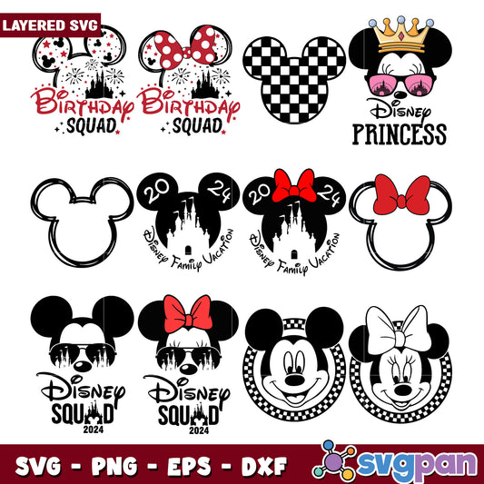 Disney Mouse Bundle SVG Cut Files