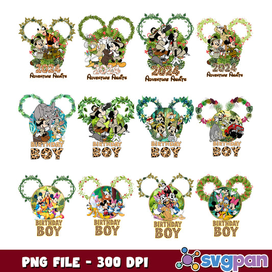Disney Mouse Ears Birthday Boy PNG Bundle