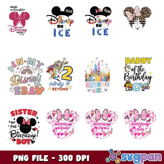 Disney PNG Bundle Family & Birthday Designs