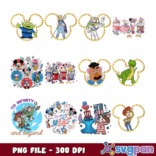 Disney Pixar Bundle PNG 300DPI