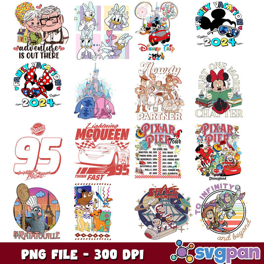 Disney Pixar PNG Bundle 300 DPI Images