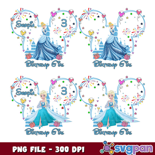 Disney Princess Birthday Girl PNG