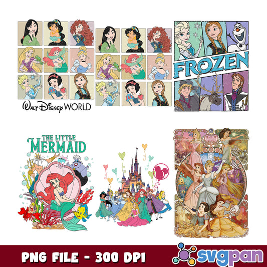 Disney Princess Bundle PNG 300 DPI