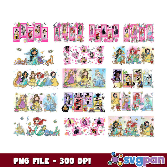Disney Princess Bundle PNG Creative Clipart Set