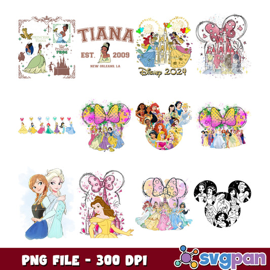 Disney Princess Bundle PNG File for Creative Projects