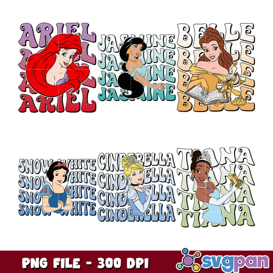 Disney Princess Bundle PNG Graphic Collection
