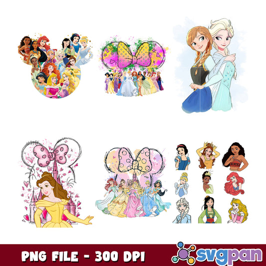 Disney Princess Bundle PNG Quality 300 DPI Files