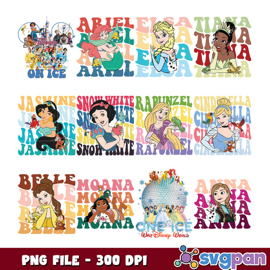 Disney Princess Bundle PNG for Creative Crafts